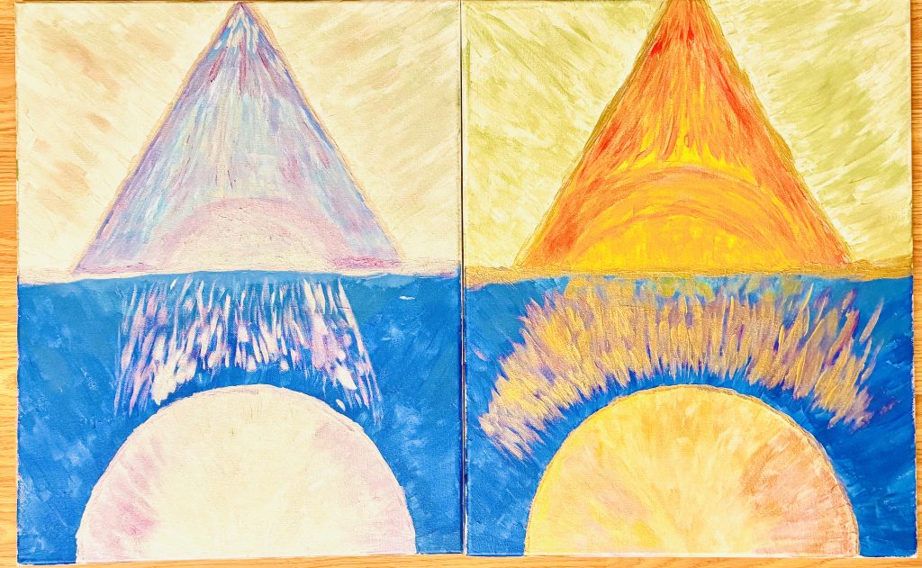 This is an acrylic painting. I