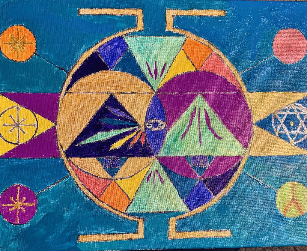 This is an acrylic painting. I