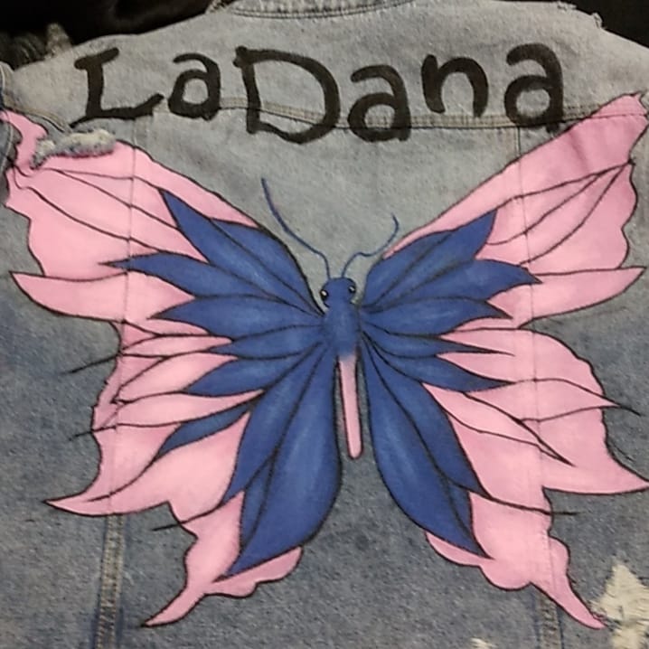 Personalized acrylic painted jacket